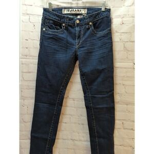 !IT Jeans Women 29 dark skinny contrast thread stitching